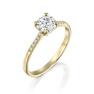 טבעת אירוסין אנדריאה זהב צהוב