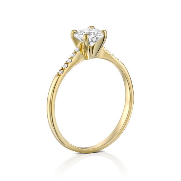 טבעת אירוסין אנדריאה זהב צהוב עומדת