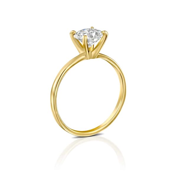 טבעת אירוסין אנה זהב צהוב עומדת