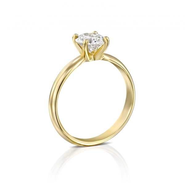 טבעת אירוסין ברנדה זהב צהוב עומדת