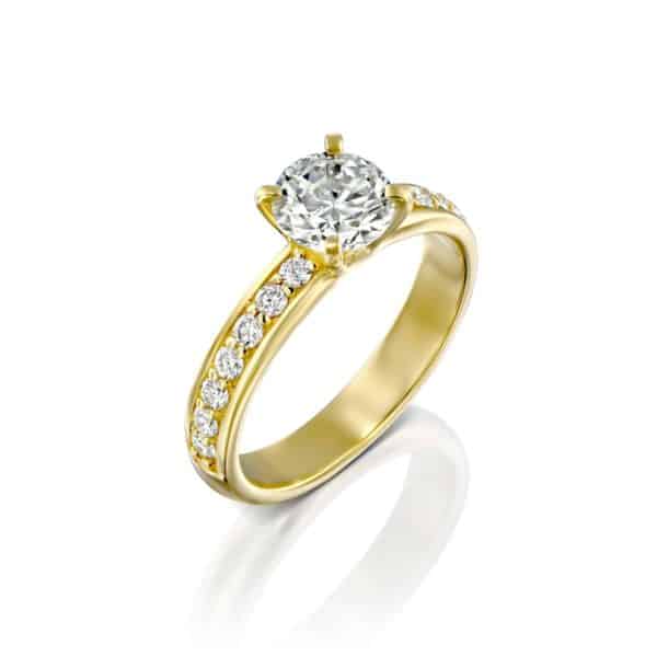 טבעת אירוסין לורן זהב צהוב 1.21 קראט