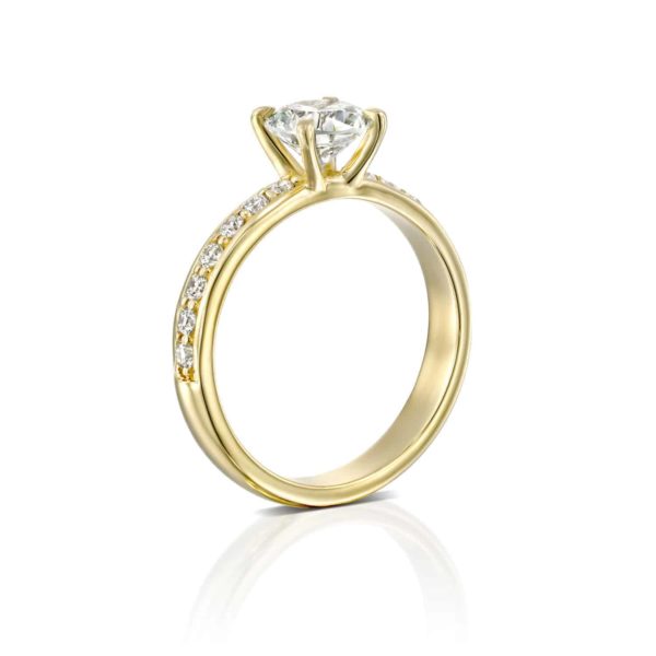 טבעת אירוסין לורן זהב צהוב 1.21 קראט עומדת