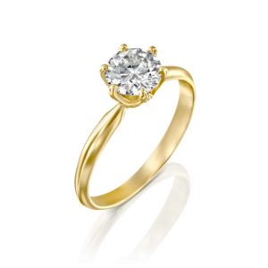 טבעת אירוסין קלייר זהב צהוב