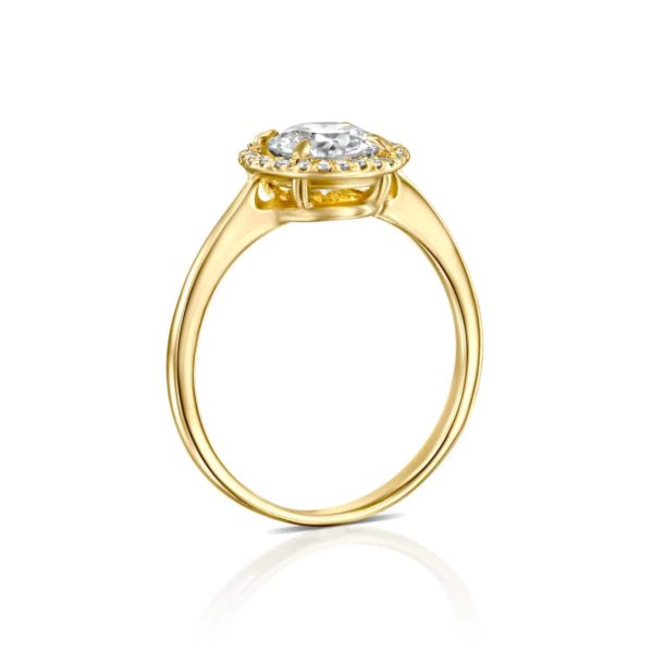 טבעת אירוסין ליסה זהב - עומדת