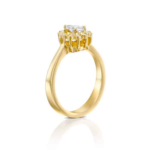 טבעת אירוסין נטלי 0.70 קראט - זהב צהוב - 2